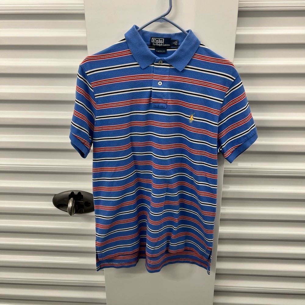 Blue and Red Polo Ralph Lauren Polo Shirt Size Large